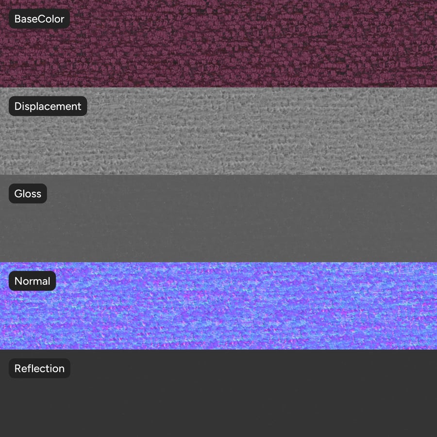 Tecido de chenille liso, roxo