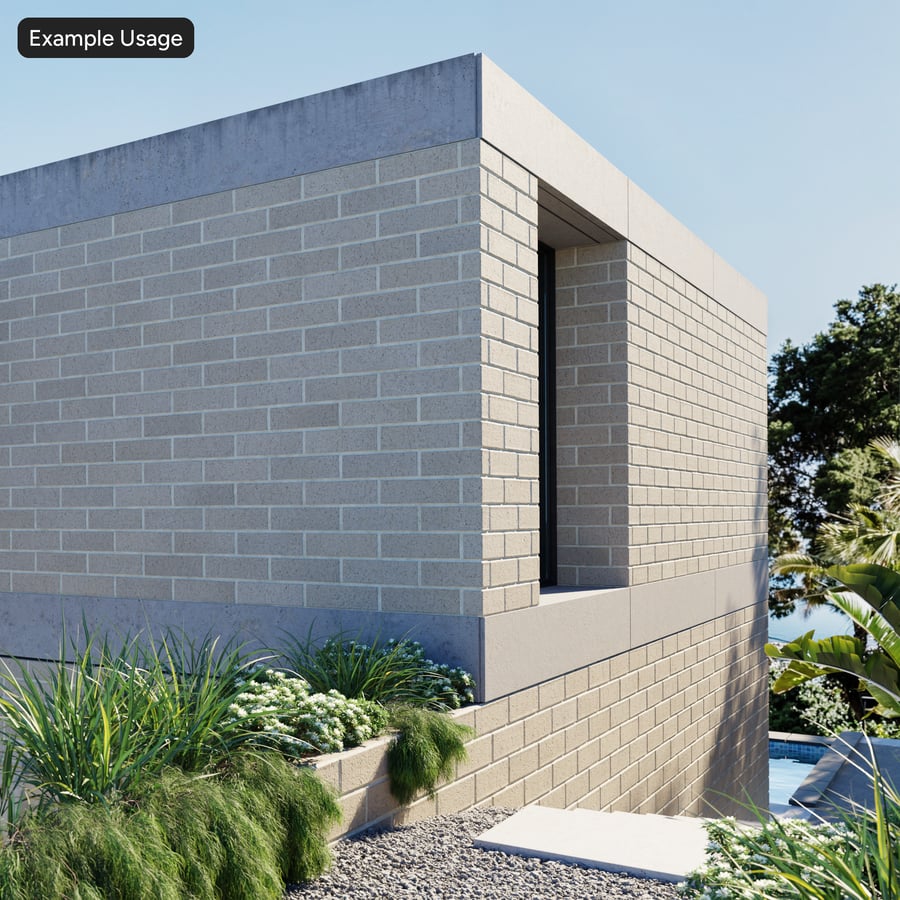 Texture Mattone Dragfaced Running Bond, Grigio