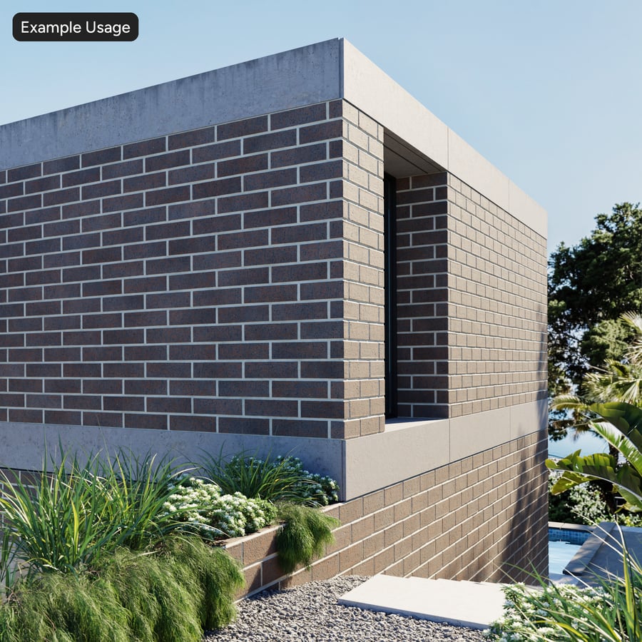 Dragfaced Running Bond Brick Wall Texture, Brown