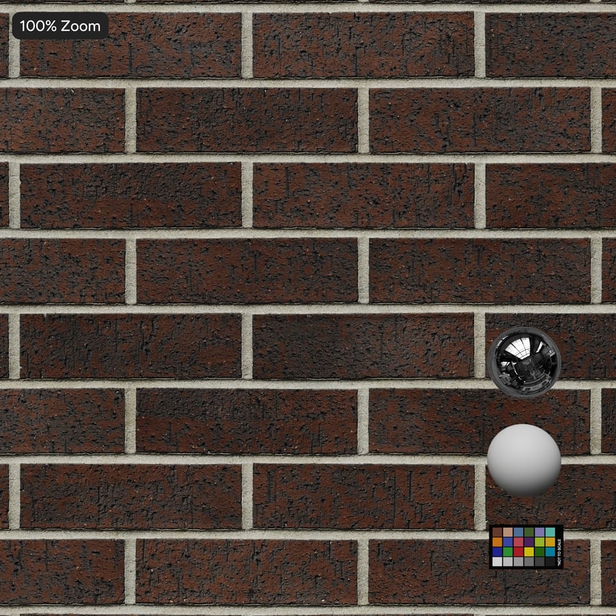 Dragfaced Running Bond Brick Wall Texture, Brown