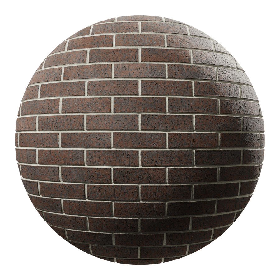 Dragfaced Running Bond Brick Wall Texture, Brown