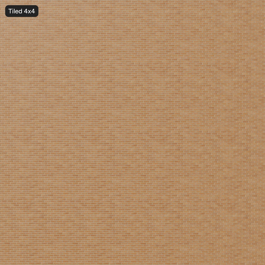 Dragfaced Running Bond Brick Wall Texture, Orange