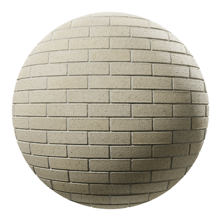 Dragfaced Running Bond Brick Wall Texture, Beige