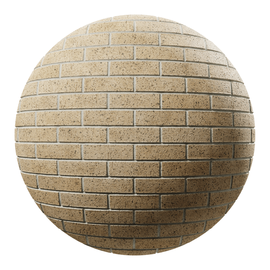 Aggregate Dragfaced Running Bond Brick Wall Texture, Beige