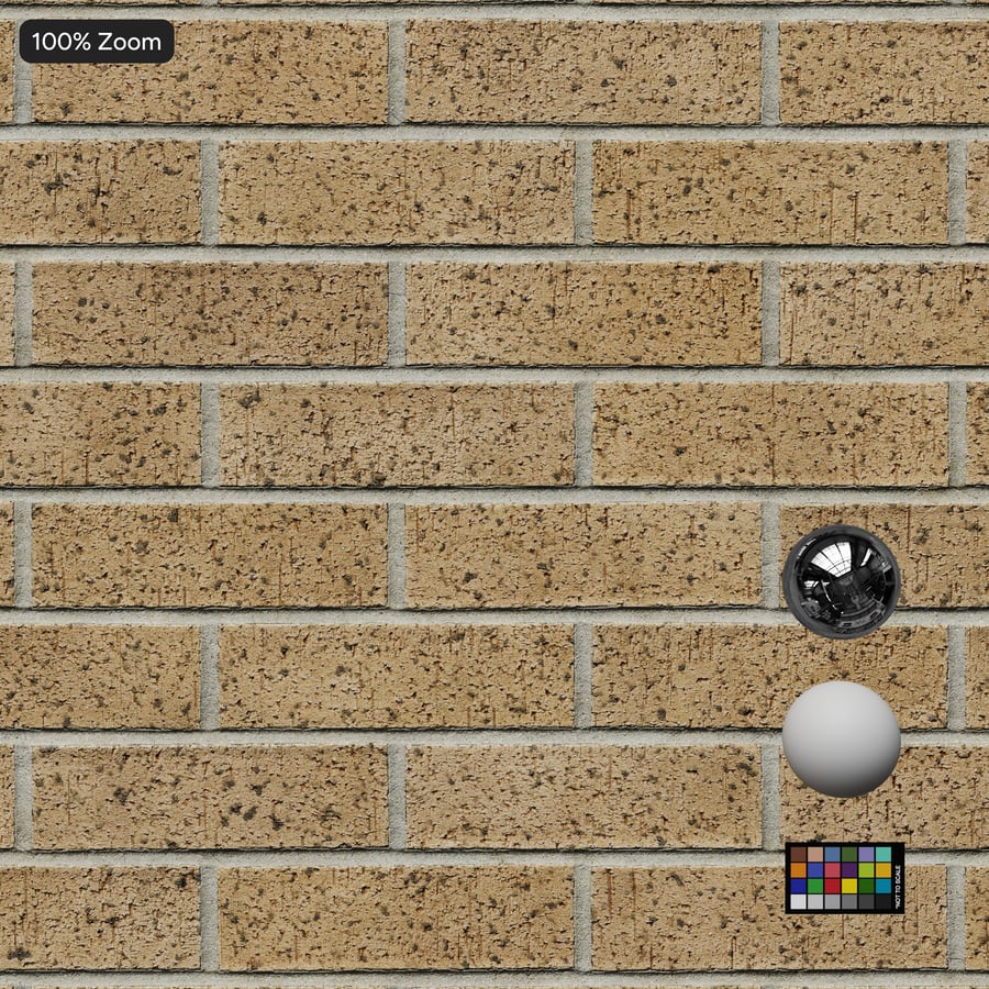 Aggregate Dragfaced Running Bond Brick Wall Texture, Beige