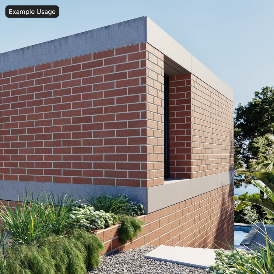 Dragfaced Running Bond Brick Wall Texture