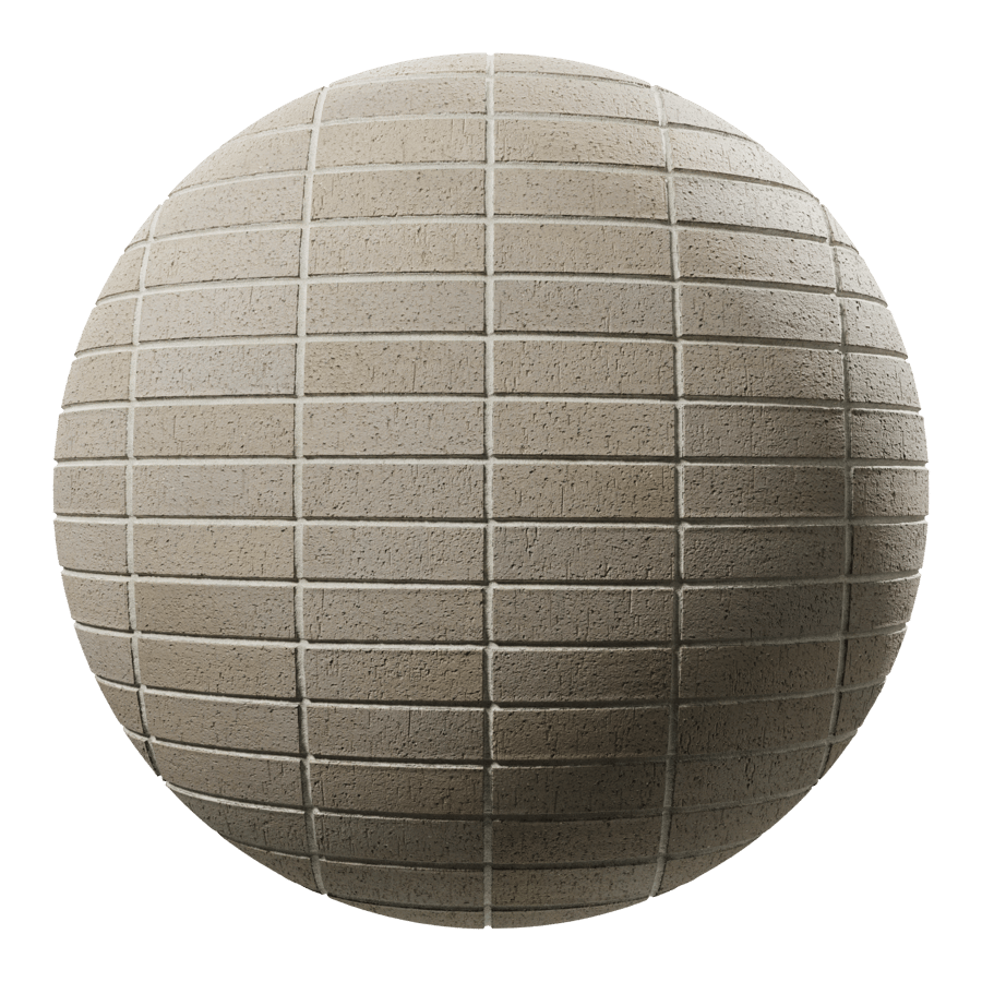 Dragfaced Stack Bond Brick Wall Texture, Gray