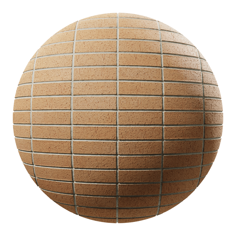 Dragfaced Stack Bond Brick Wall Texture, Orange