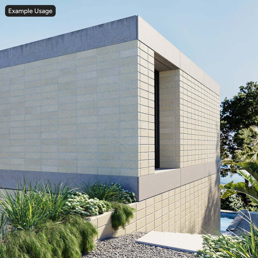 Dragfaced Stack Bond Brick Wall Texture, White
