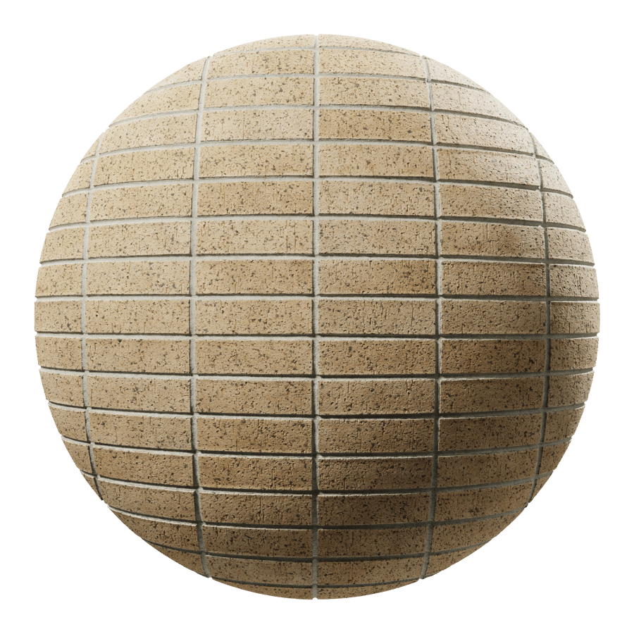 Dragfaced Stack Bond Brick Wall Texture, Beige