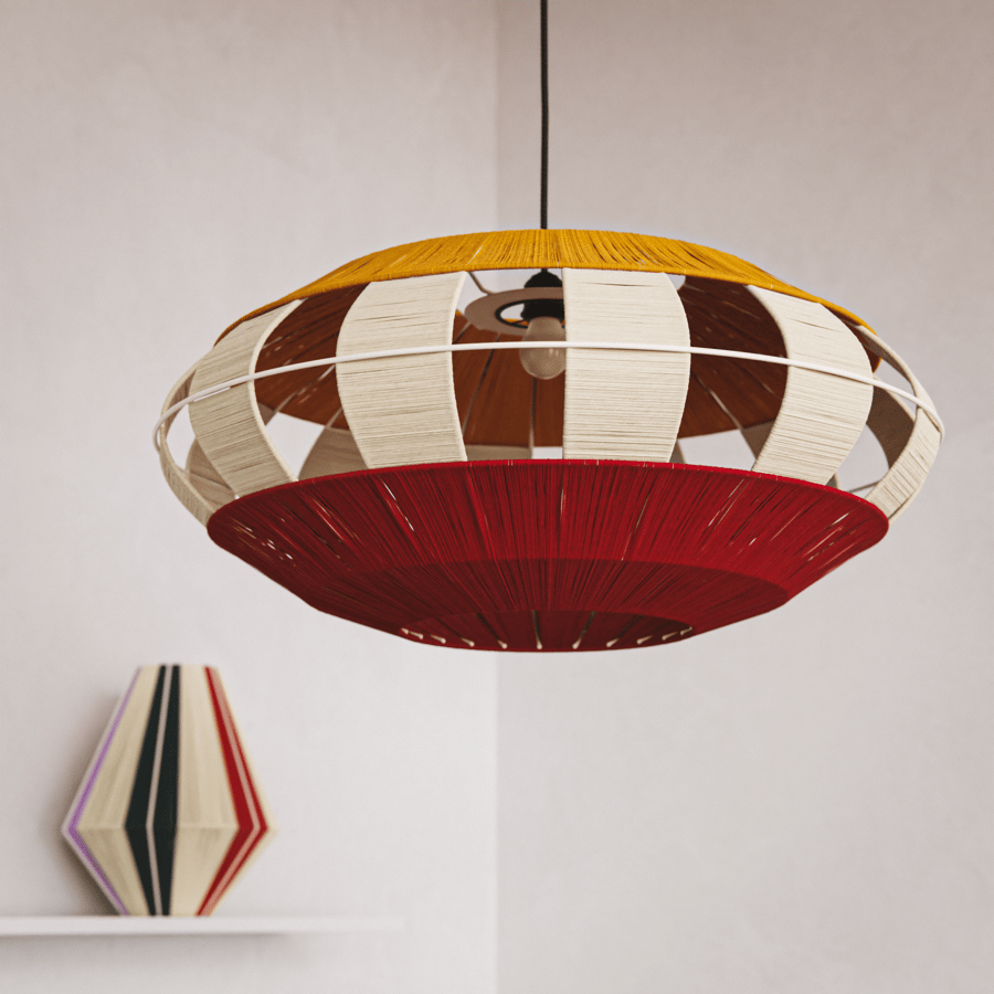 Modello di lampada a raggiera ambra Werajane