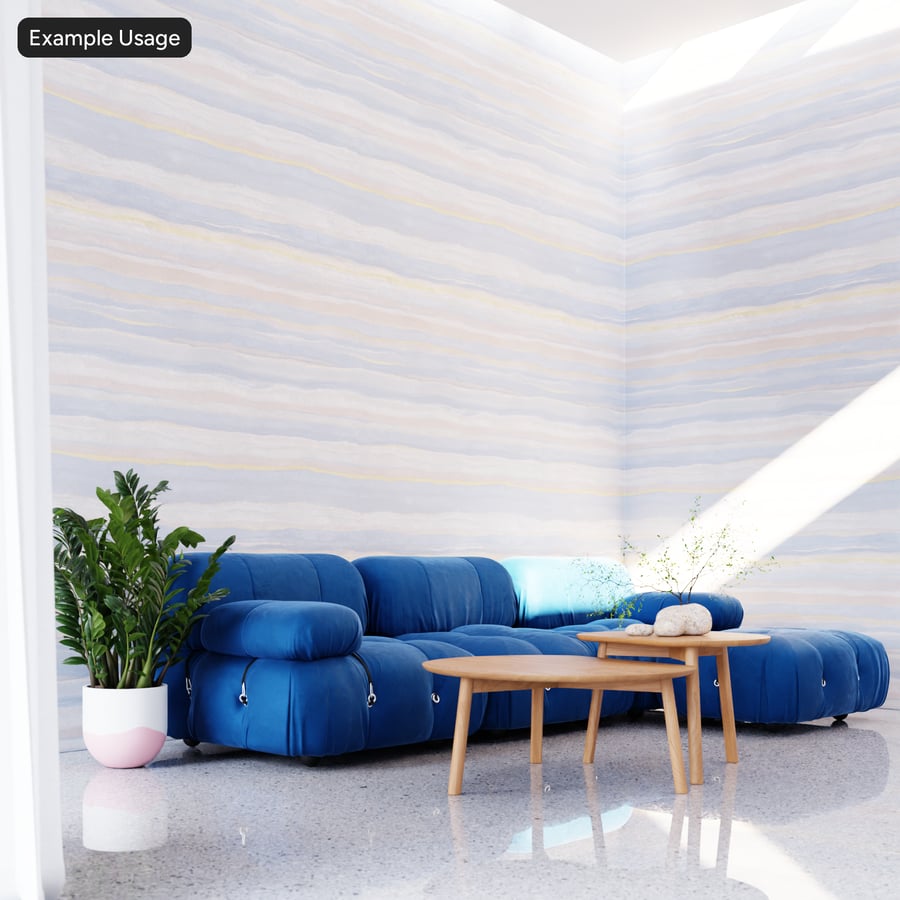 Layered Rammed Earth Texture, Blue