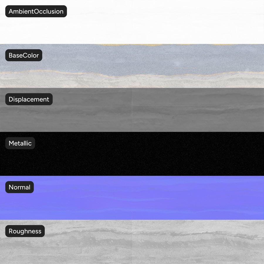 Layered Rammed Earth Texture, Blue