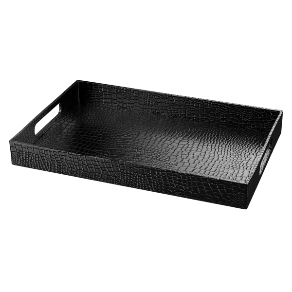 Alligatorleder-Tablett Modell, Schwarz