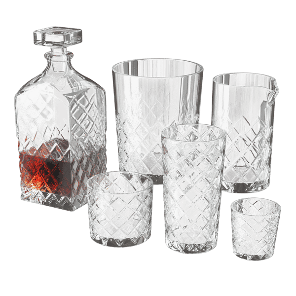Set di bicchieri da whisky in cristallo Modello