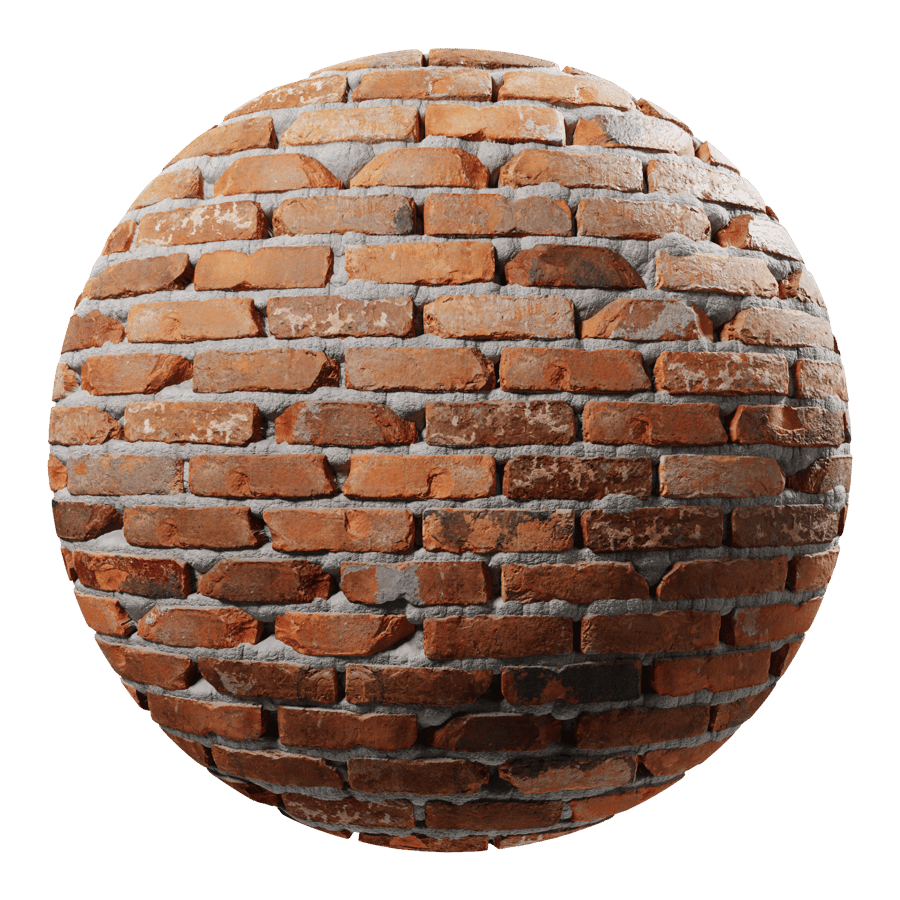 Old Reclaimed Running Bond Brick Wall Texture
