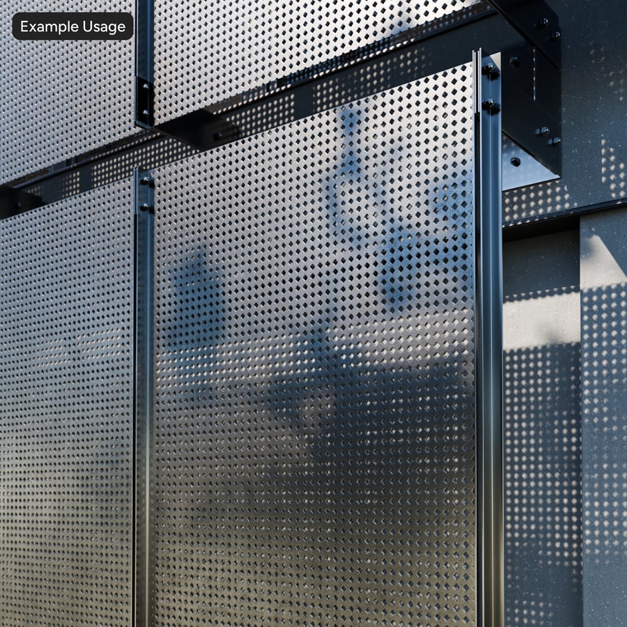 Kleiner Diamant Perforierte Metallic Textur