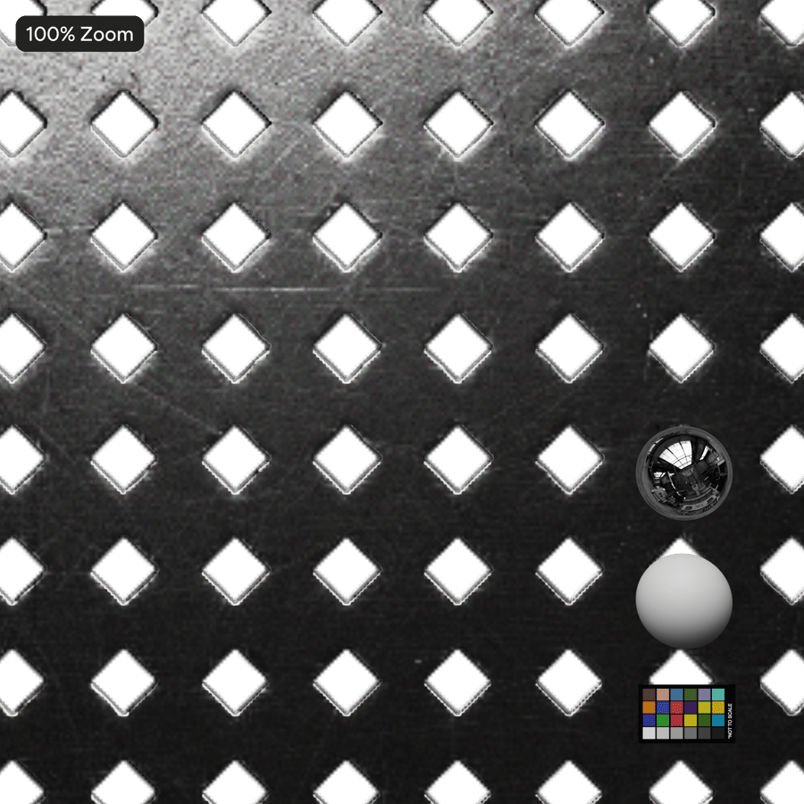 Kleiner Diamant Perforierte Metallic Textur