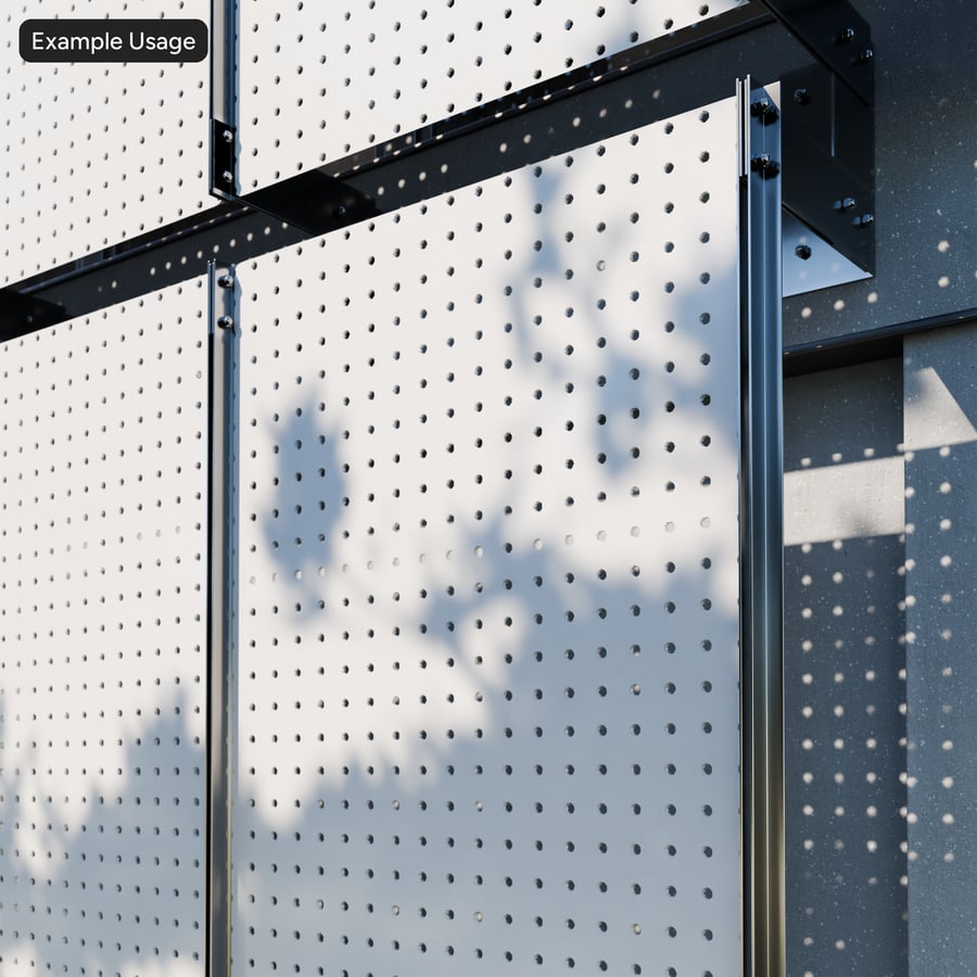 Small Round Perforated Metal Texture, White