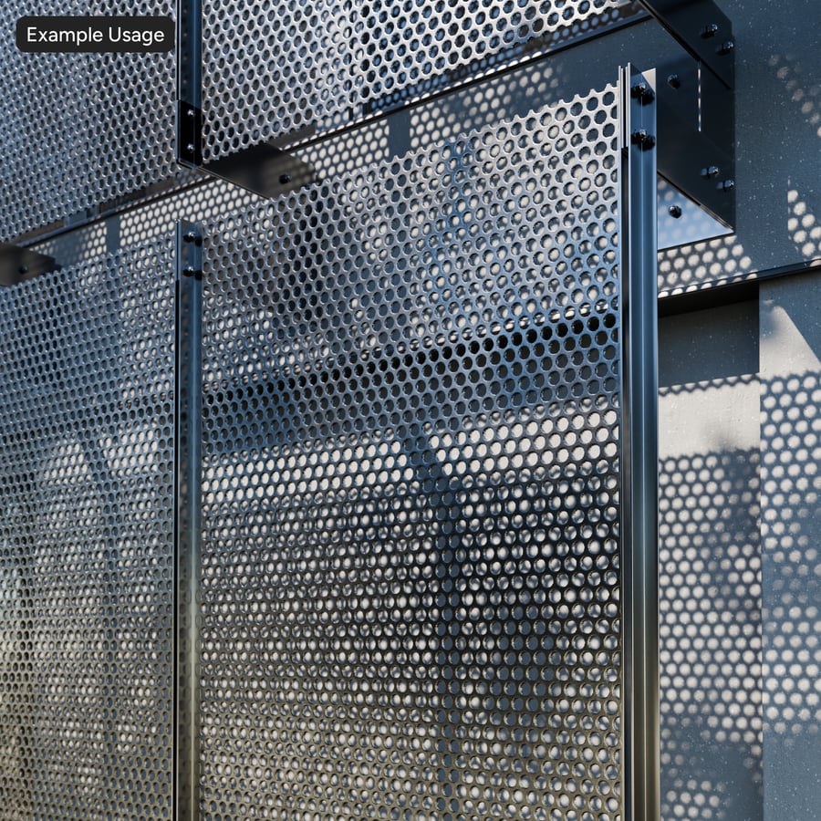 Офсетная круглая перфорированная текстура Metallic