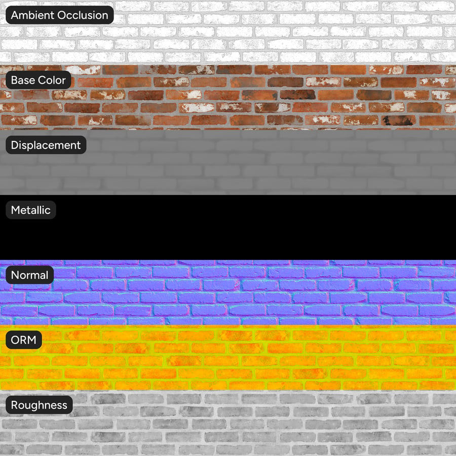 Reclaimed Running Bond Brick Wall Texture, Orange