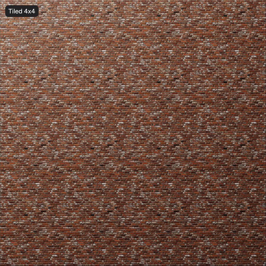 Reclaimed Running Bond Brick Wall Texture, Orange