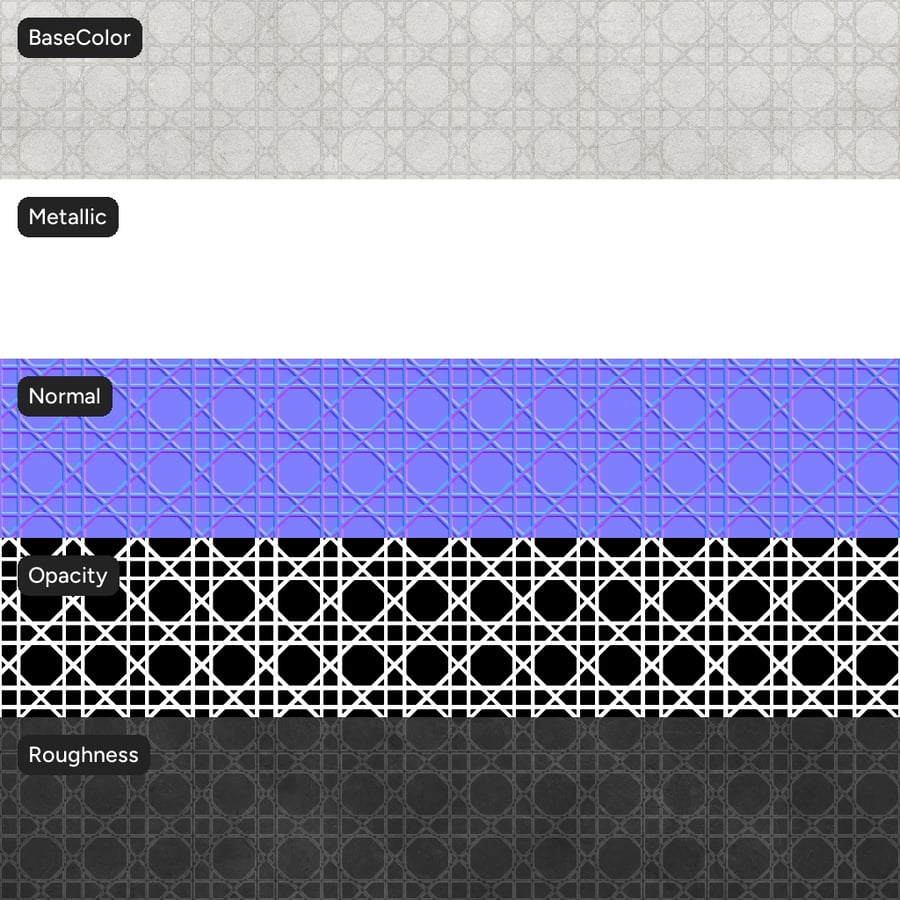 Perforated Webbing Metal Texture