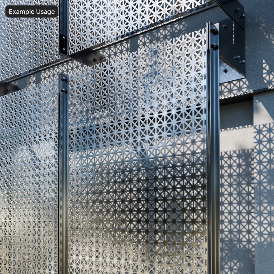 Geometrical Perforated Metal Texture