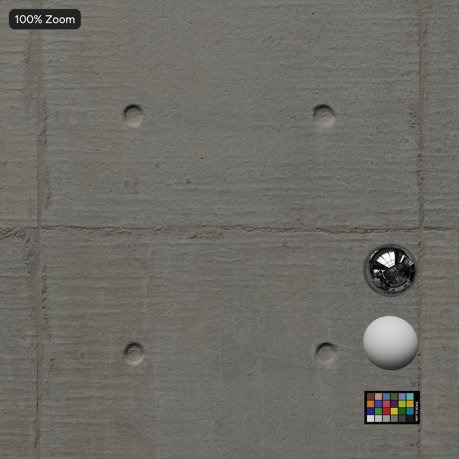 Board Form with Tie Hole Concrete Texture