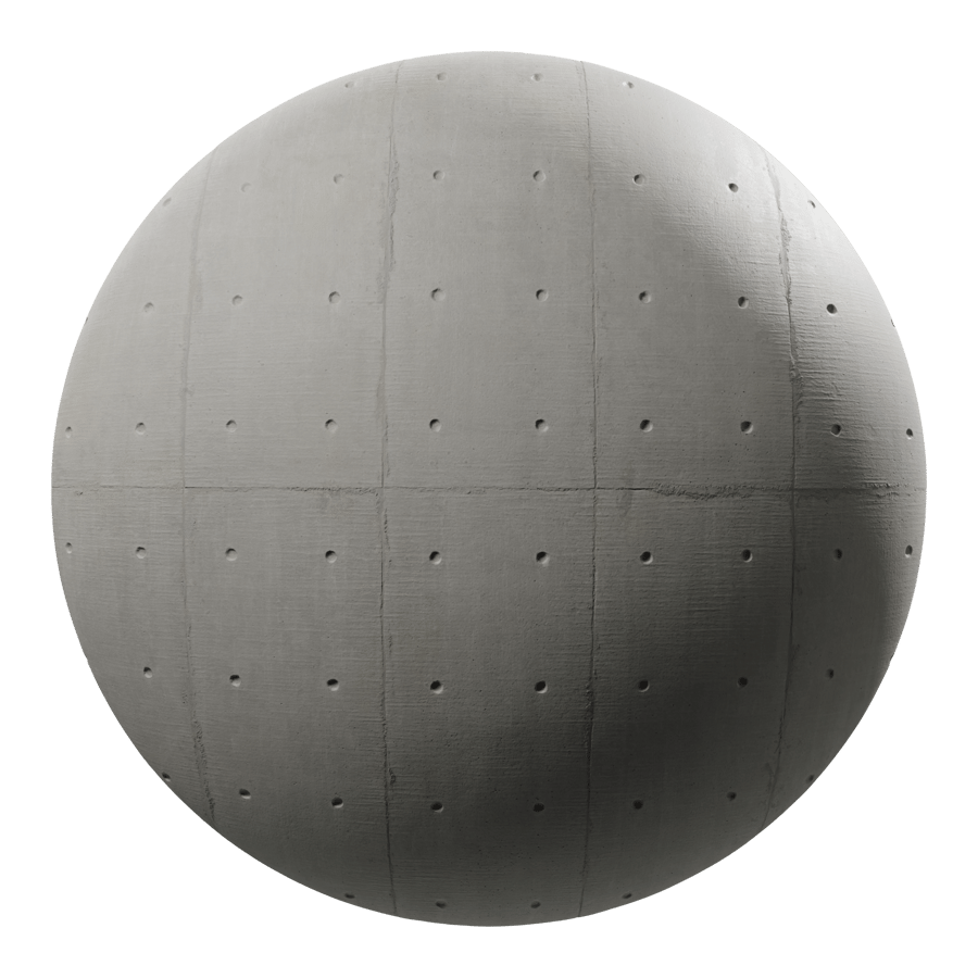 Board Form with Tie Hole Concrete Texture