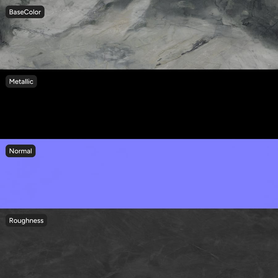 Santiago Polished Marble Stone Texture, Gray