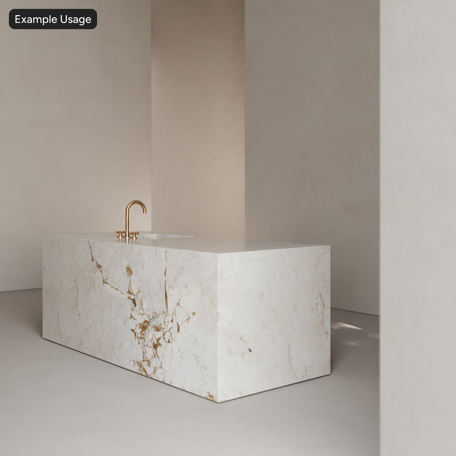 Michelangelo Dolomite polerowany marmur o fakturze kamienia, biały