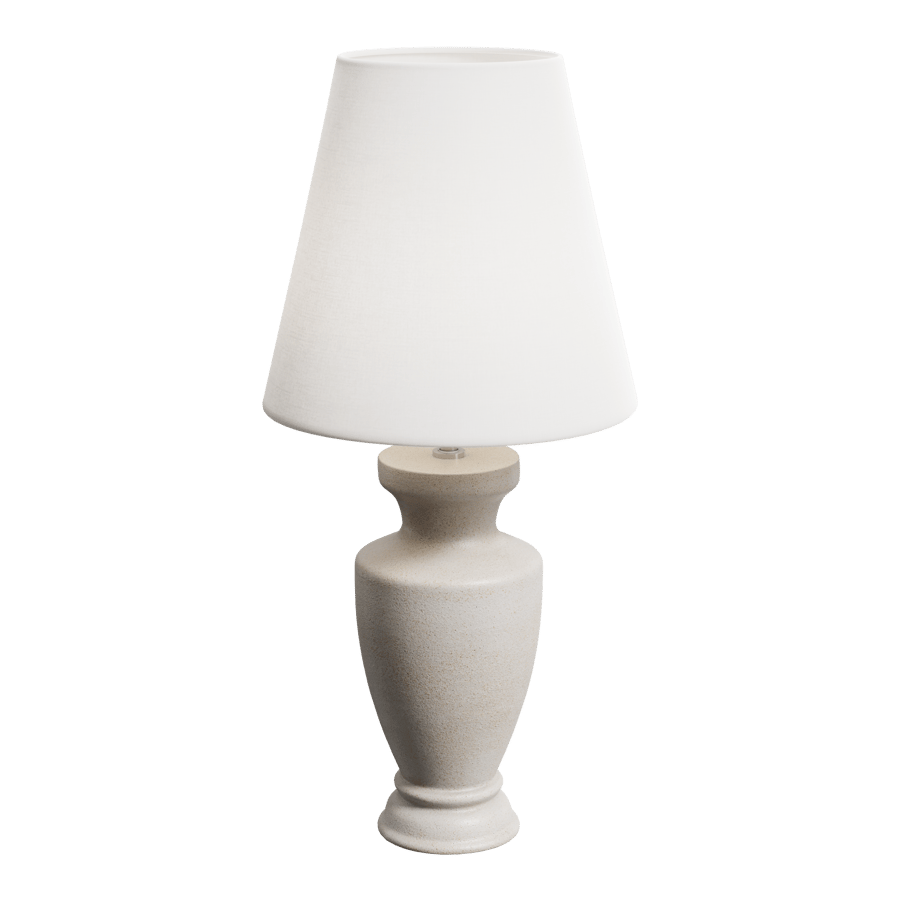 Modello di lampada con paralume nordico Arrius di Eno Ceramic, bianco