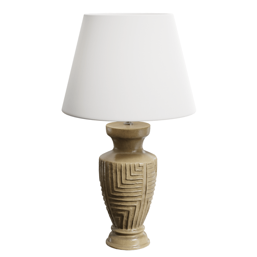 Modello di lampada con paralume Arrius Rome in eno ceramica, beige