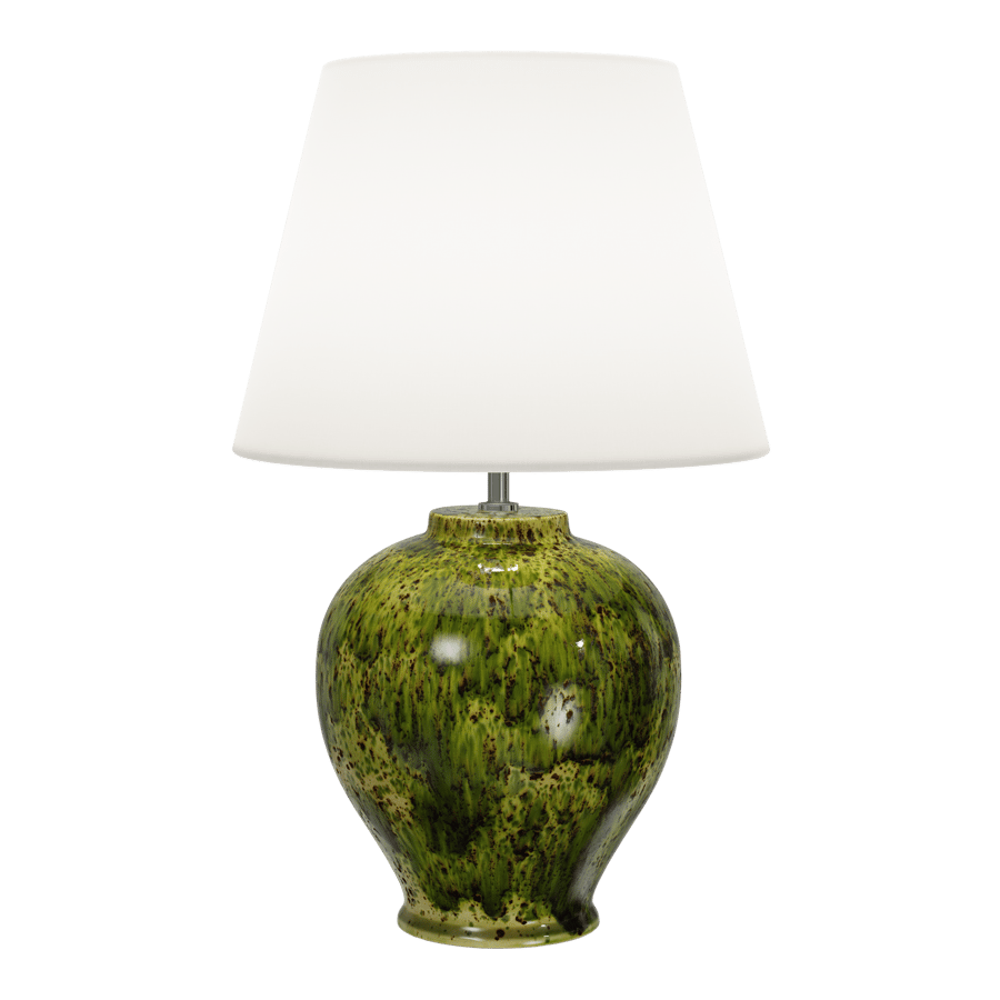 Model lampy z kloszem Eno Ceramic Kelantis Jungle, zielony