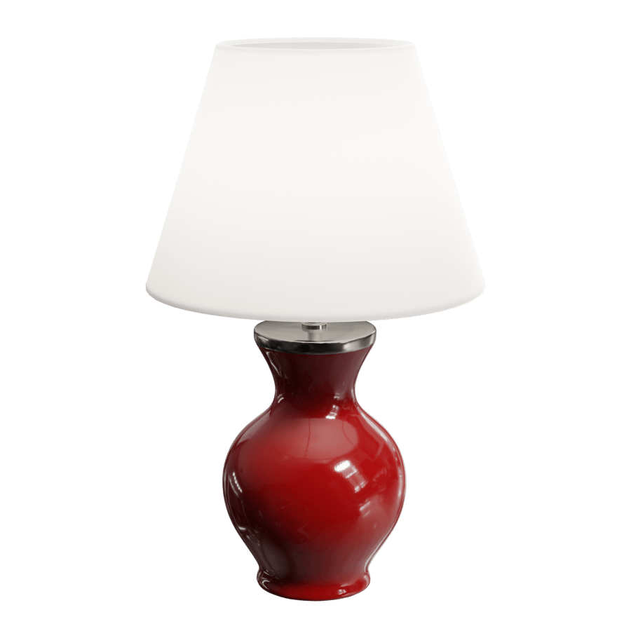Modello di lampada con paralume Phystian Excellence in eno ceramic, rosso