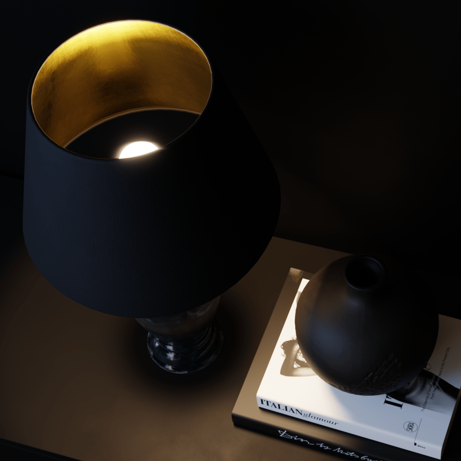 Eno Ceramic Arrius Granada Shade Lamp Model, černá barva
