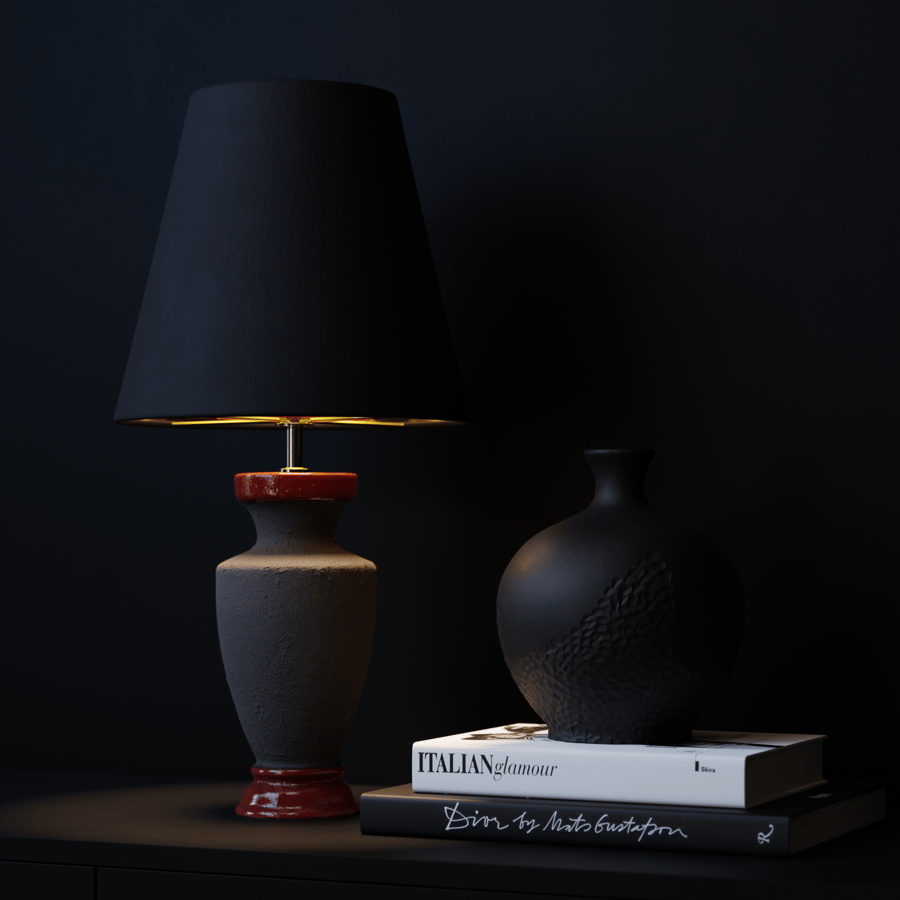 Eno Ceramic Arrius Lampenschirm Modell, Schwarz
