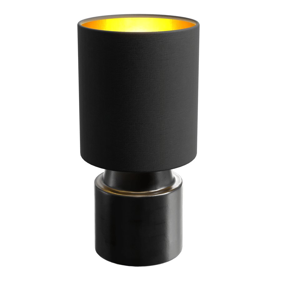 Modello di lampada con paralume chic in eno ceramic, nero