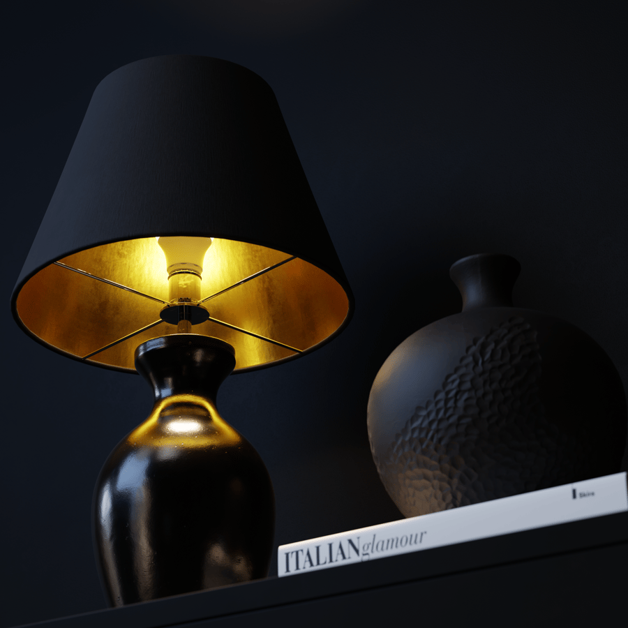 Model lampy Eno Ceramic Danteur Mirror Shade, čierna