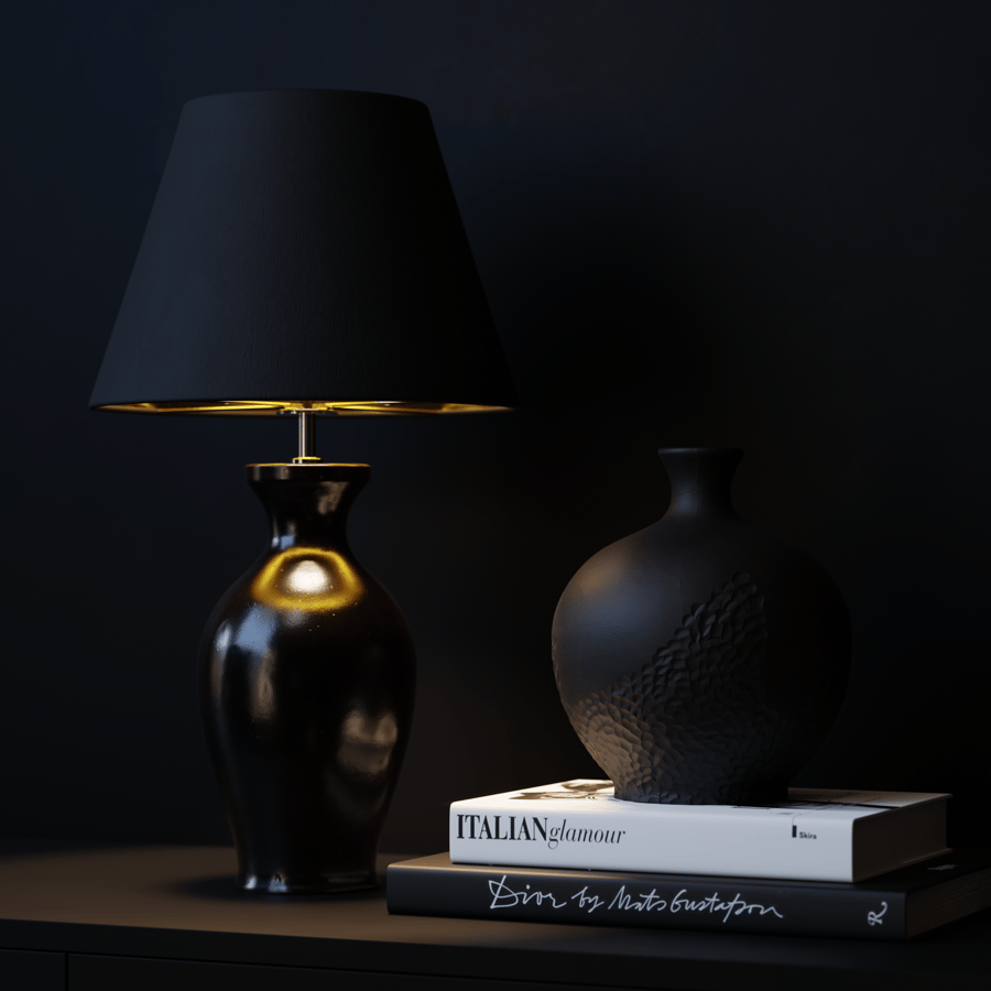 Model lampy Eno Ceramic Danteur Mirror Shade, čierna