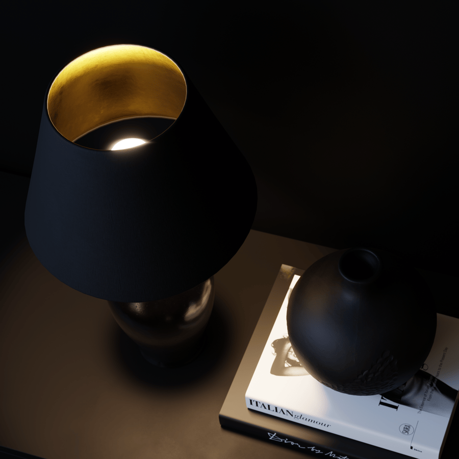 Model lampy Eno Ceramic Danteur Mirror Shade, čierna