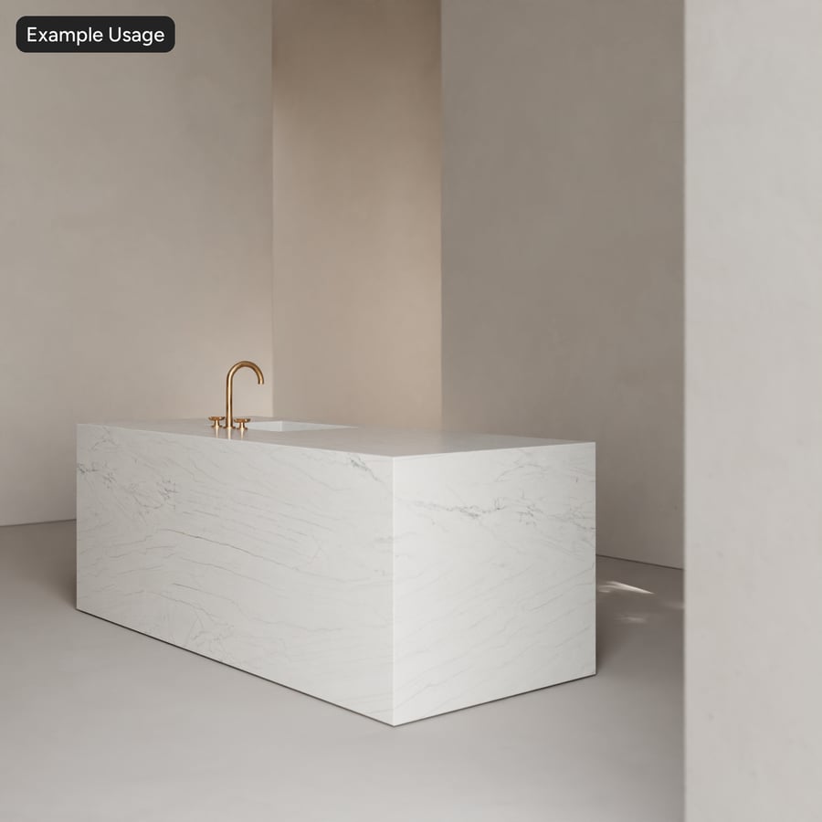 Kết cấu đá quartzite bóng, Lux White