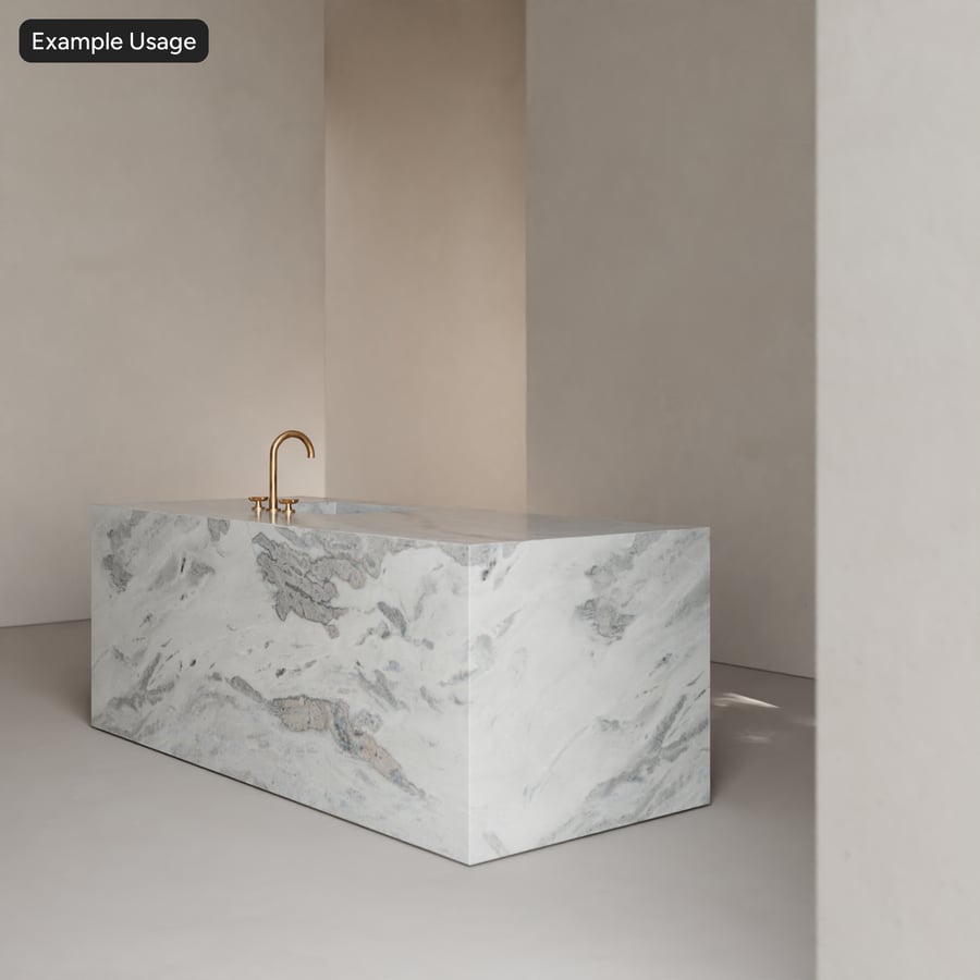 Tekstur Batu Kuarsit Grigio Fantasy Soft Polished, Putih