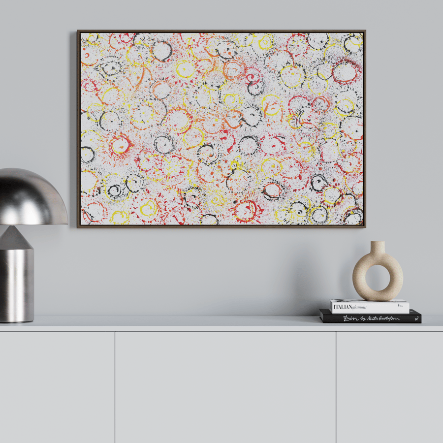 Composizione n. 301" Modello di arte murale astratta