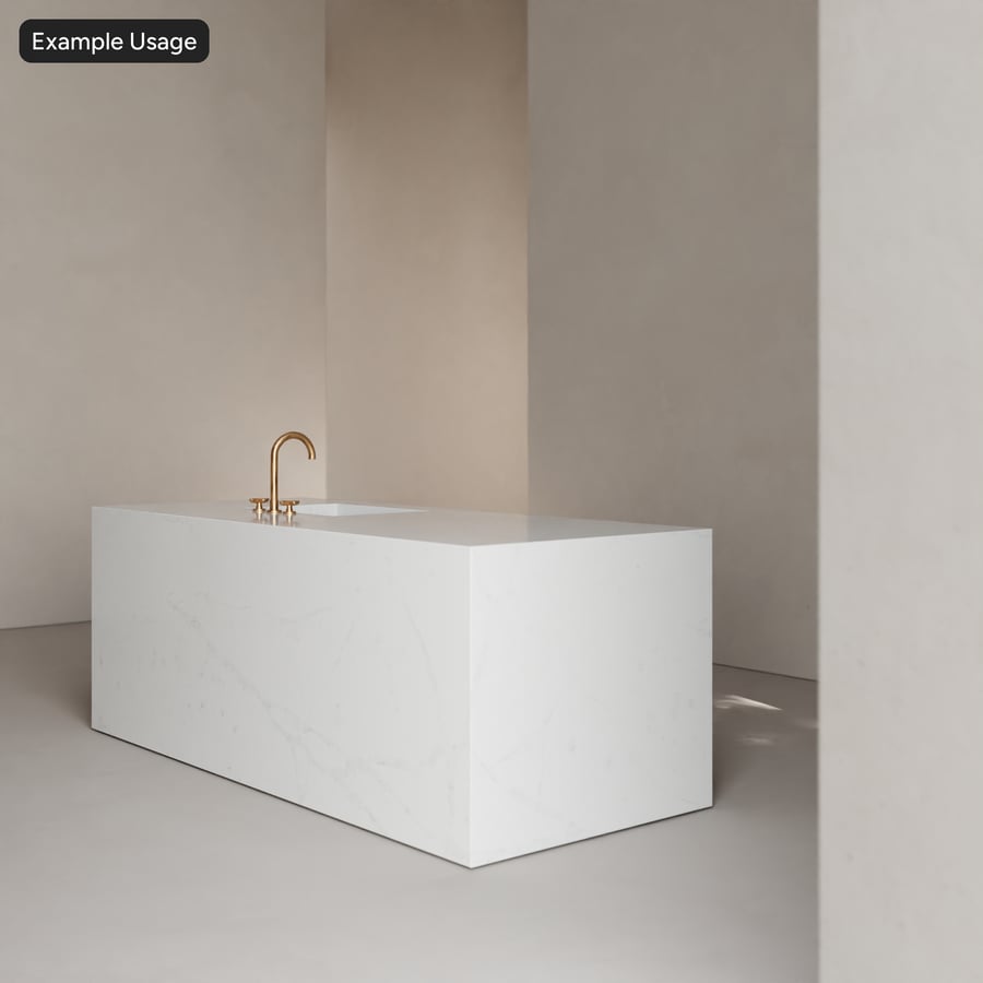 Calacatta Iris Polished Quartz Stone Texture, White