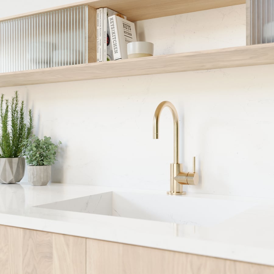 Calacatta Iris Polished Quartz Stone Texture, White