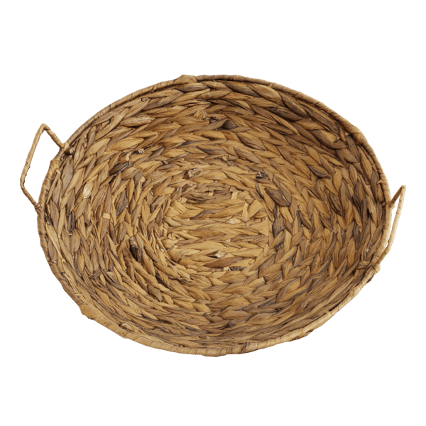 Modelo de cesta tejida con hojas de plátano