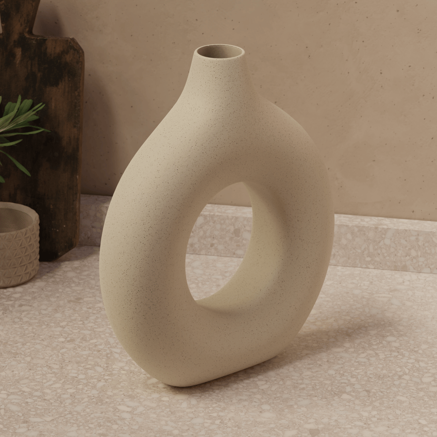 Abstrakcyjny okrągły model wazonu ceramicznego