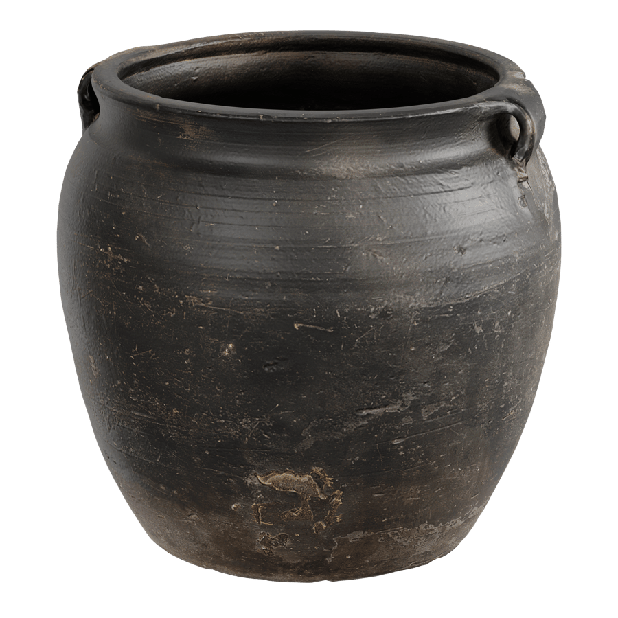 Modelo de pote de barro rústico